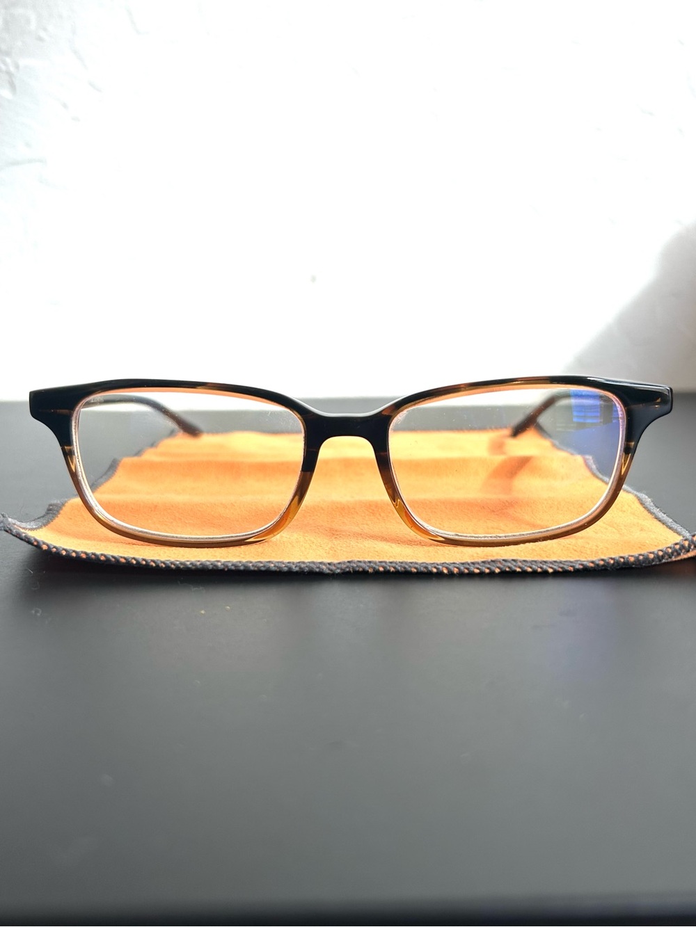 Classic Rectangular horn-rimmed dark brown Unisex Glasses From Arbor Eyewear